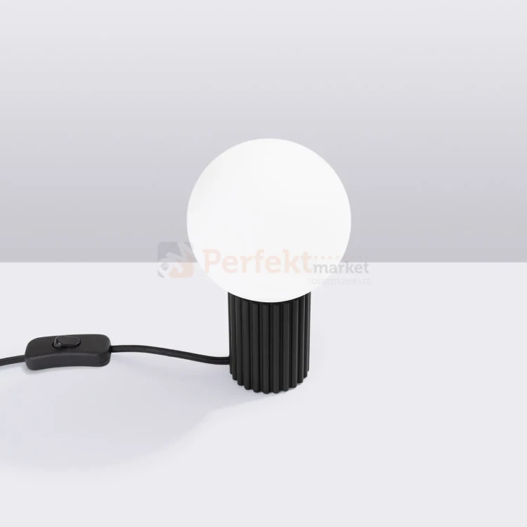 Lampa biurkowa Halo szklana kula design 1xG9 IP20 czarna perfektmarket (2).webp