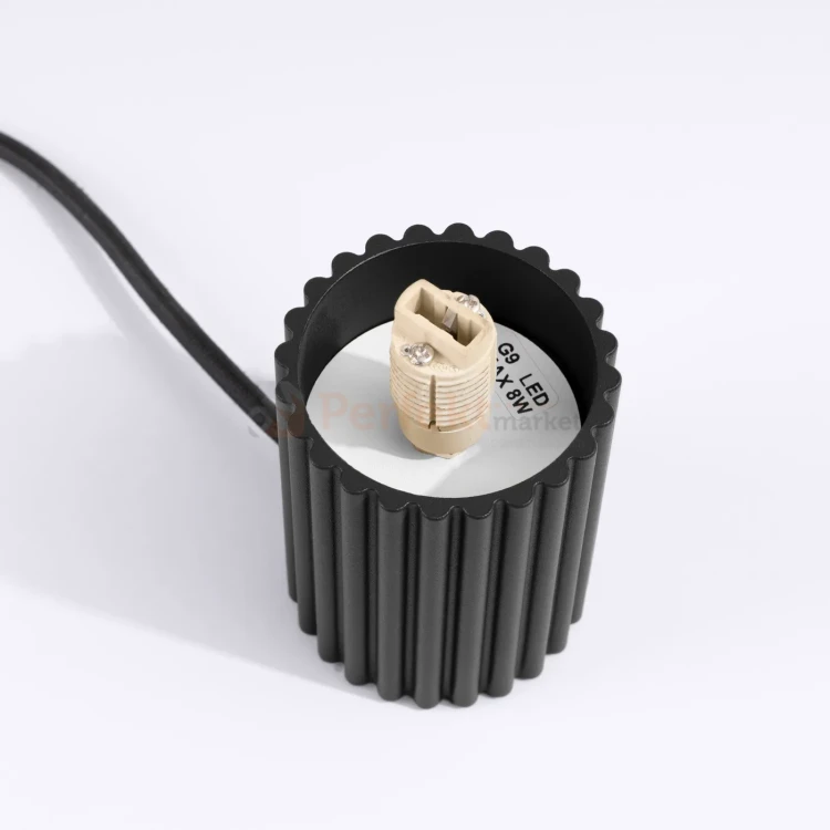 Lampa biurkowa Halo szklana kula design 1xG9 IP20 czarna perfektmarket (3).webp