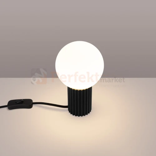 Lampa biurkowa Halo szklana kula design 1xG9 IP20 czarna perfektmarket (1).webp