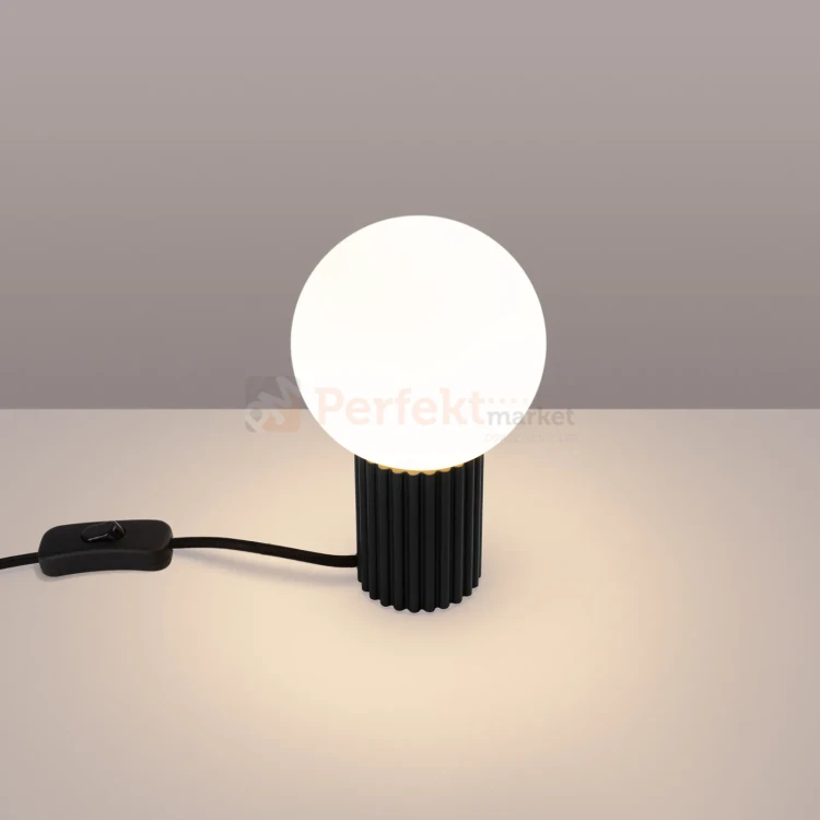 Lampa biurkowa Halo szklana kula design 1xG9 IP20 czarna perfektmarket (1).webp