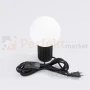 Lampa biurkowa Halo szklana kula design 1xG9 IP20 czarna perfektmarket.webp