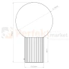 Lampa biurkowa Halo szklana kula design 1xG9 IP20 beżowa perfektmarket (10).webp
