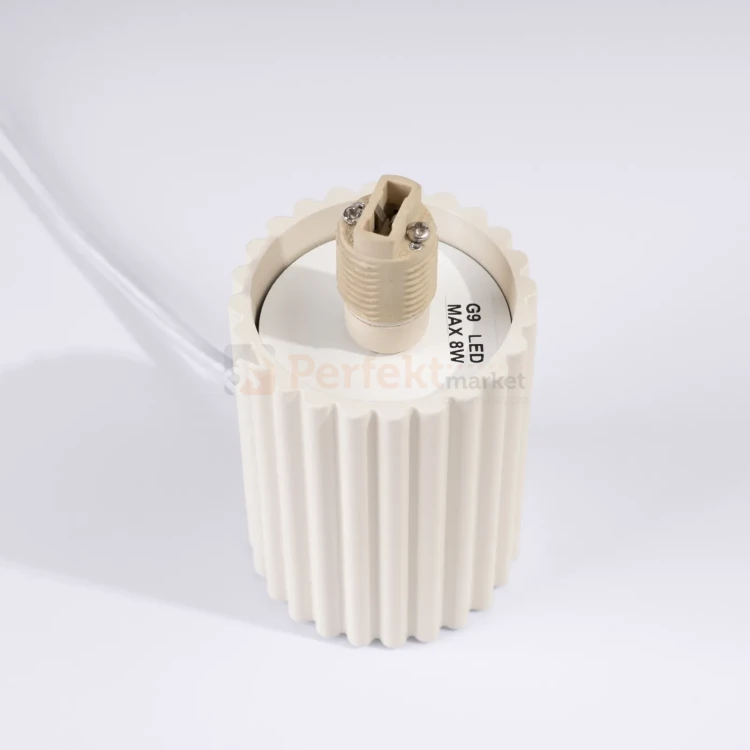 Lampa biurkowa Halo szklana kula design 1xG9 IP20 beżowa perfektmarket (6).webp