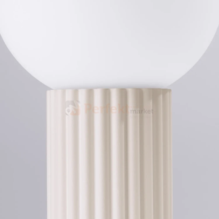 Lampa biurkowa Halo szklana kula design 1xG9 IP20 beżowa perfektmarket (4).webp