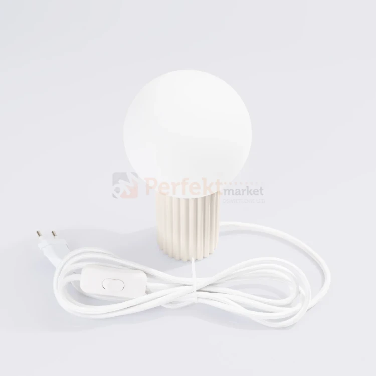 Lampa biurkowa Halo szklana kula design 1xG9 IP20 beżowa perfektmarket (2).webp