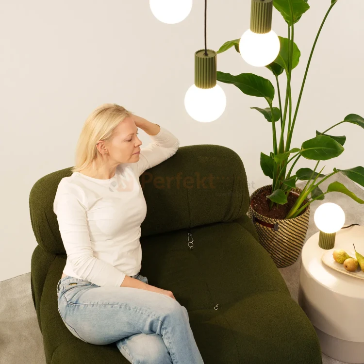 Lampa biurkowa Halo szklana kula design 1xG9 IP20 zielona oliwka perfektmarket (9).webp