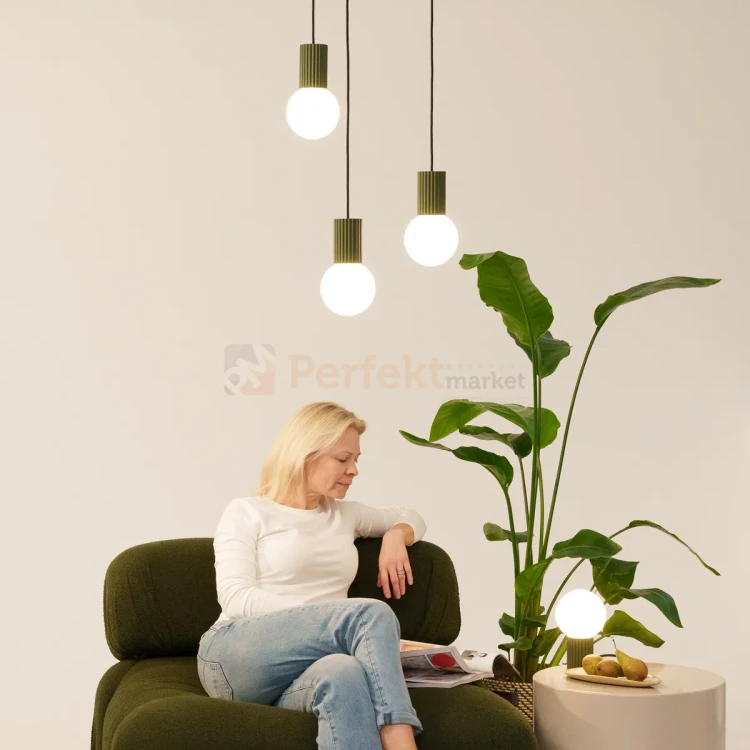 Lampa biurkowa Halo szklana kula design 1xG9 IP20 zielona oliwka perfektmarket (10).webp