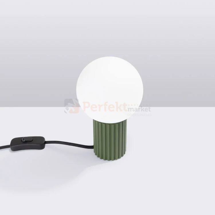 Lampa biurkowa Halo szklana kula design 1xG9 IP20 zielona oliwka perfektmarket (5).webp