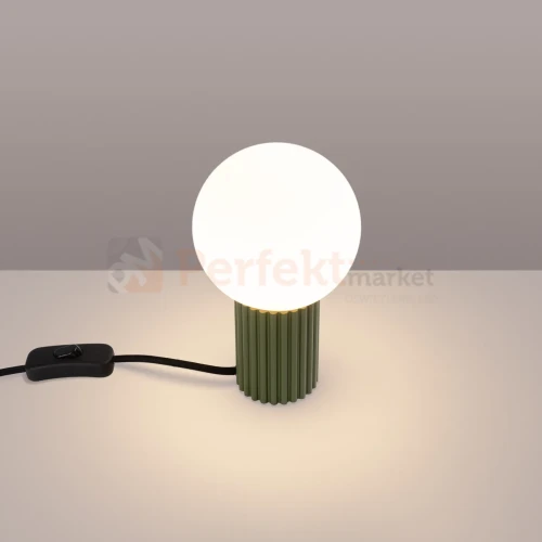 Lampa biurkowa Halo szklana kula design 1xG9 IP20 zielona oliwka perfektmarket (2).webp
