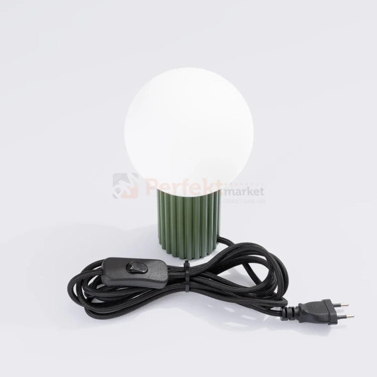 Lampa biurkowa Halo szklana kula design 1xG9 IP20 zielona oliwka perfektmarket (3).webp