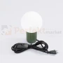 Lampa biurkowa Halo szklana kula design 1xG9 IP20 zielona oliwka perfektmarket (3).webp