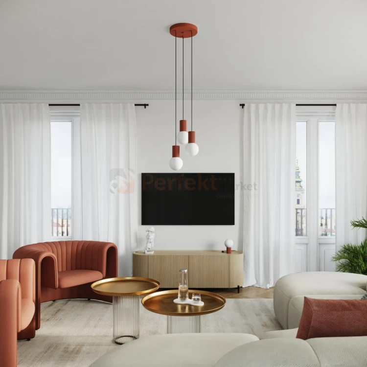 Lampa biurkowa Halo szklana kula design 1xG9 IP20 ochra czerwona perfektmarket (10).webp