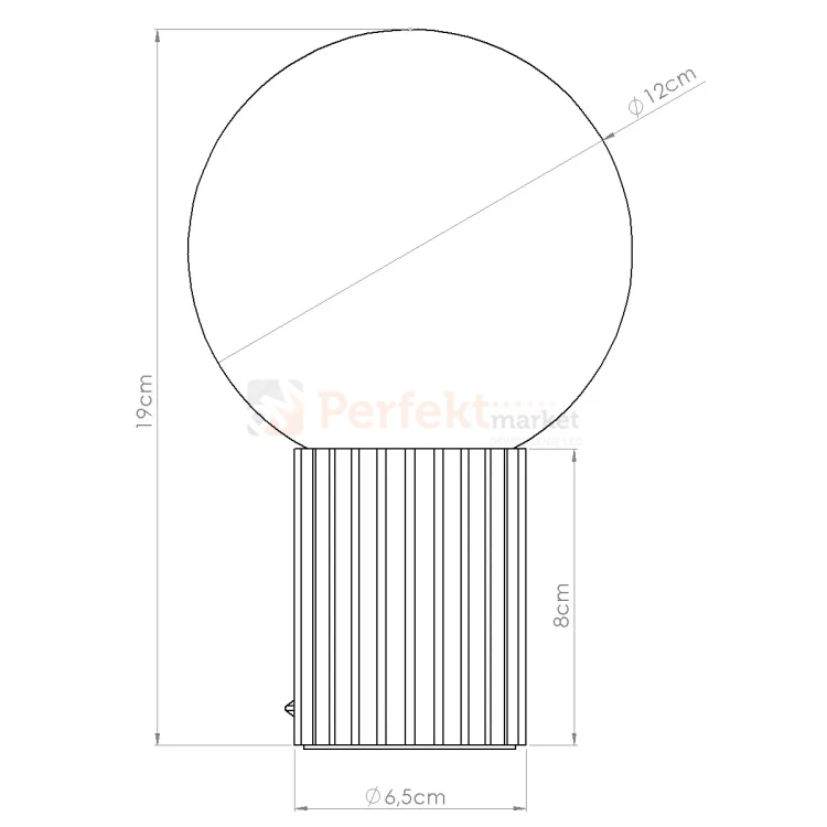Lampa biurkowa Halo szklana kula design 1xG9 IP20 ochra czerwona perfektmarket (8).webp