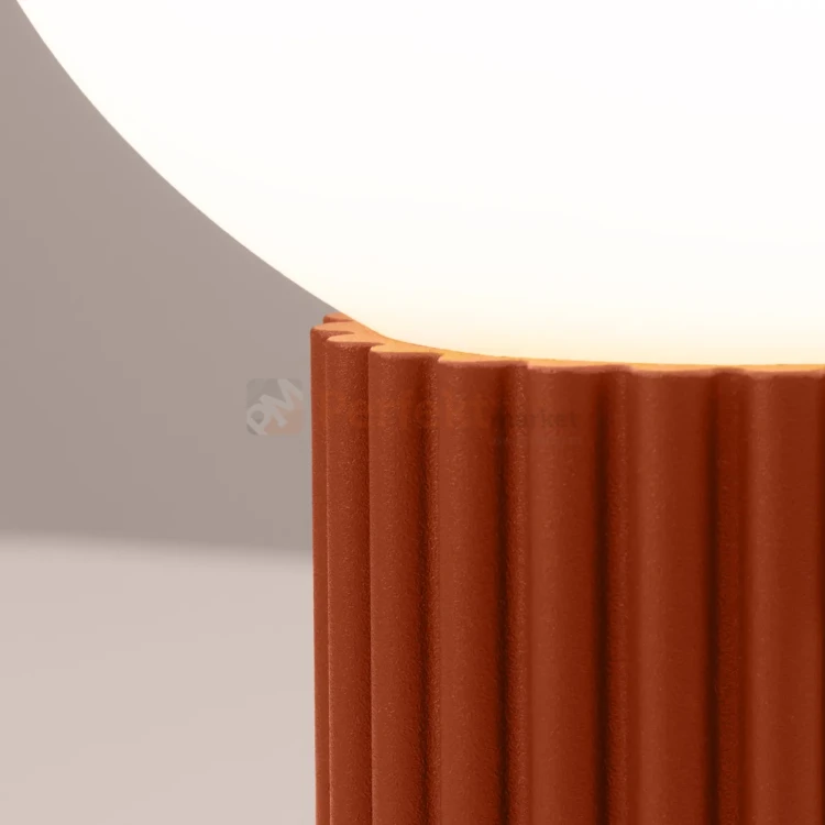 Lampa biurkowa Halo szklana kula design 1xG9 IP20 ochra czerwona perfektmarket (1).webp