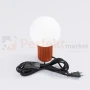 Lampa biurkowa Halo szklana kula design 1xG9 IP20 ochra czerwona perfektmarket (2).webp