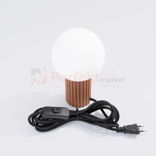 Lampa biurkowa Halo szklana kula design 1xG9 IP20 mocca perfektmarket (6).webp
