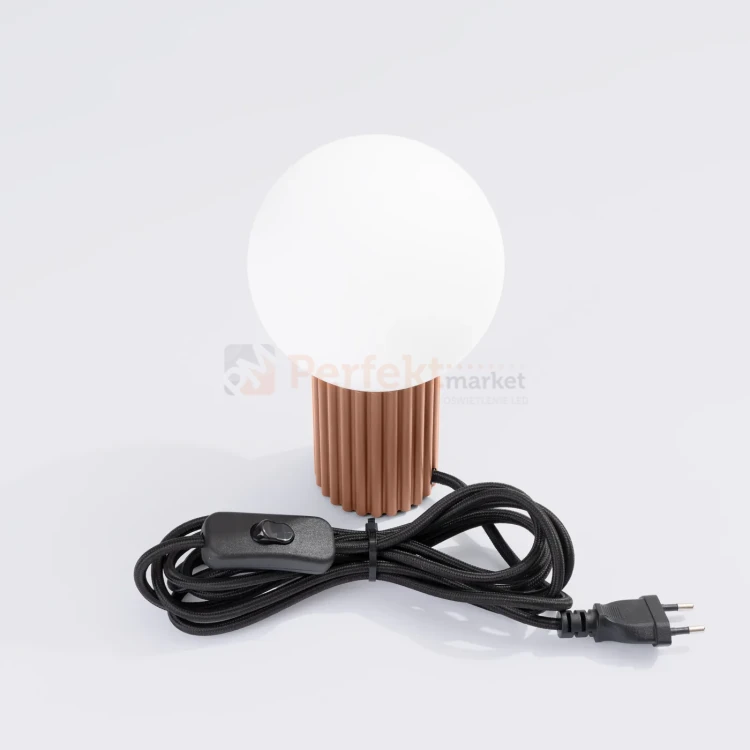Lampa biurkowa Halo szklana kula design 1xG9 IP20 mocca perfektmarket (6).webp