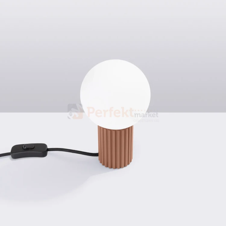 Lampa biurkowa Halo szklana kula design 1xG9 IP20 mocca perfektmarket (5).webp