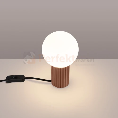 Lampa biurkowa Halo szklana kula design 1xG9 IP20 mocca perfektmarket (3).webp