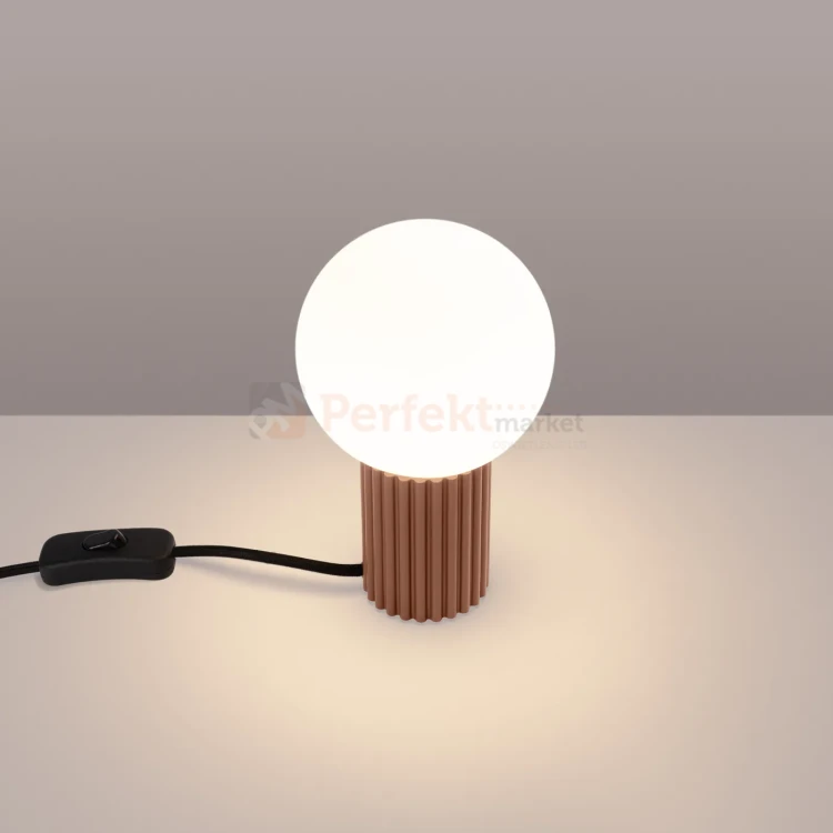 Lampa biurkowa Halo szklana kula design 1xG9 IP20 mocca perfektmarket (3).webp
