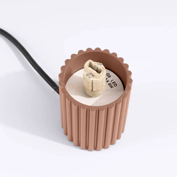 Lampa biurkowa Halo szklana kula design 1xG9 IP20 mocca perfektmarket (2).webp