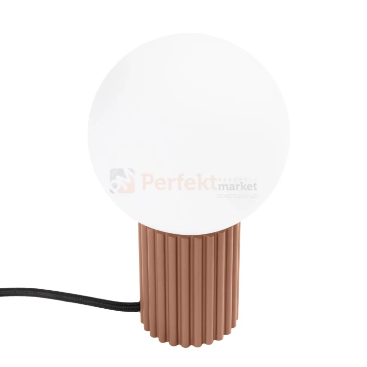 Lampa biurkowa Halo szklana kula design 1xG9 IP20 mocca perfektmarket.webp
