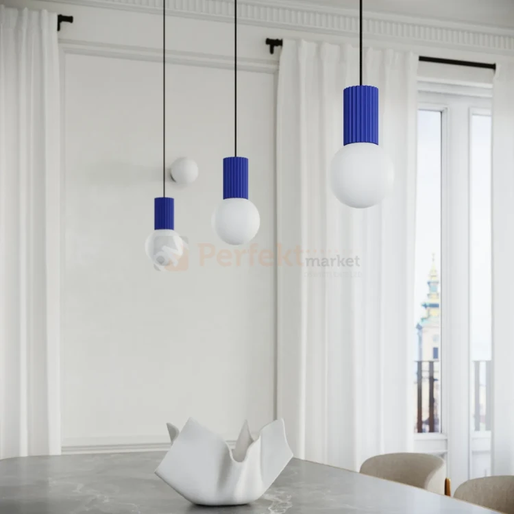 Lampa biurkowa Halo szklana kula design 1xG9 IP20 ultramaryna perfektmarket (10).webp
