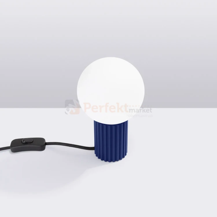Lampa biurkowa Halo szklana kula design 1xG9 IP20 ultramaryna perfektmarket (6).webp
