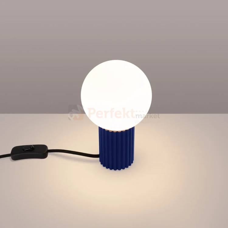 Lampa biurkowa Halo szklana kula design 1xG9 IP20 ultramaryna perfektmarket (3).webp