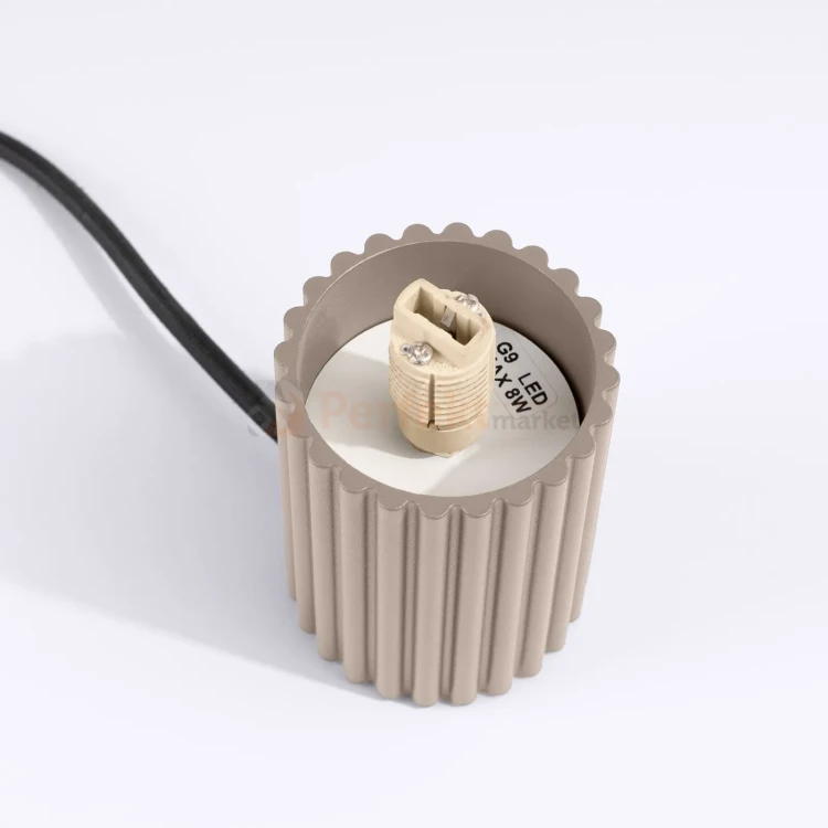 Lampa biurkowa Halo szklana kula design 1xG9 IP20 taupe perfektmarket (1).webp