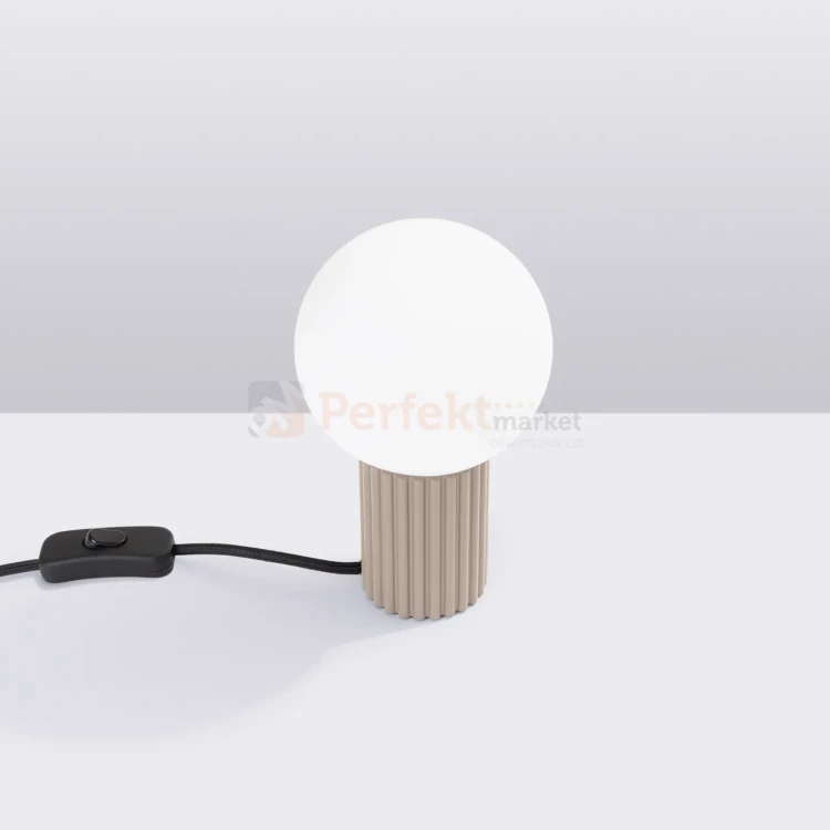 Lampa biurkowa Halo szklana kula design 1xG9 IP20 taupe perfektmarket (2).webp