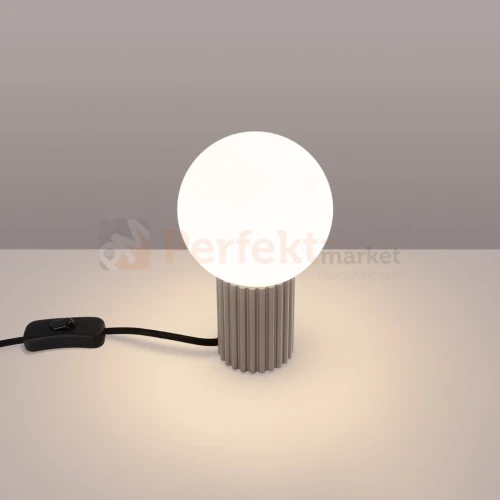 Lampa biurkowa Halo szklana kula design 1xG9 IP20 taupe perfektmarket (3).webp