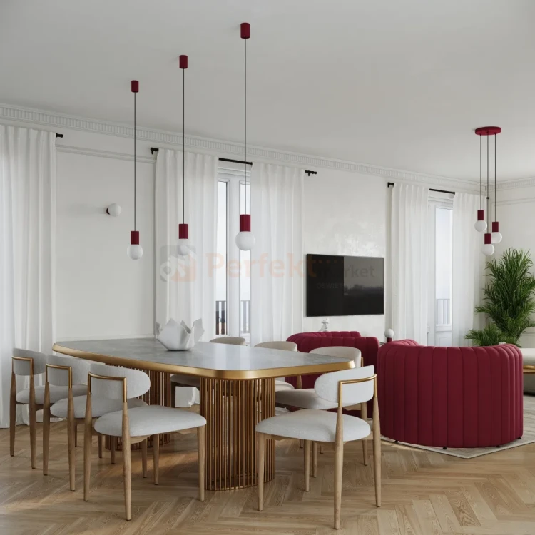 Lampa biurkowa Halo szklana kula design 1xG9 IP20 burgund perfektmarket (9).webp