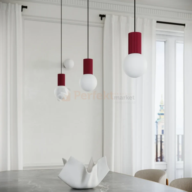Lampa biurkowa Halo szklana kula design 1xG9 IP20 burgund perfektmarket (8).webp