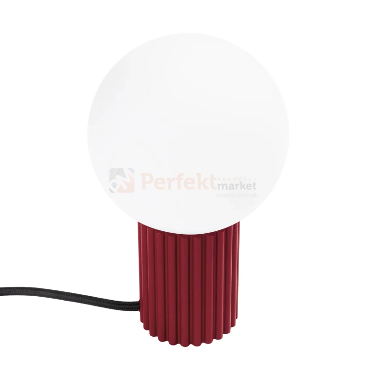 Lampa biurkowa Halo szklana kula design 1xG9 IP20 burgund perfektmarket (3).webp
