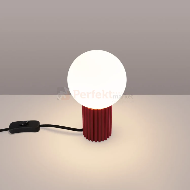 Lampa biurkowa Halo szklana kula design 1xG9 IP20 burgund perfektmarket (4).webp