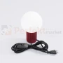 Lampa biurkowa Halo szklana kula design 1xG9 IP20 burgund perfektmarket (5).webp
