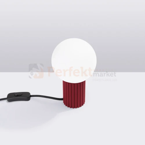 Lampa biurkowa Halo szklana kula design 1xG9 IP20 burgund perfektmarket (1).webp