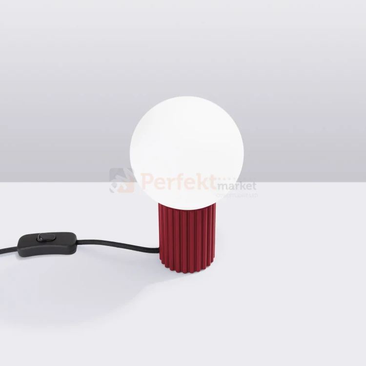 Lampa biurkowa Halo szklana kula design 1xG9 IP20 burgund perfektmarket (1).webp
