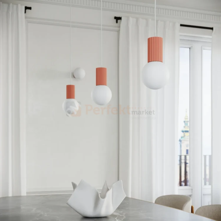 Lampa biurkowa Halo szklana kula design 1xG9 IP20 brzoskwiniowa perfektmarket (9).webp