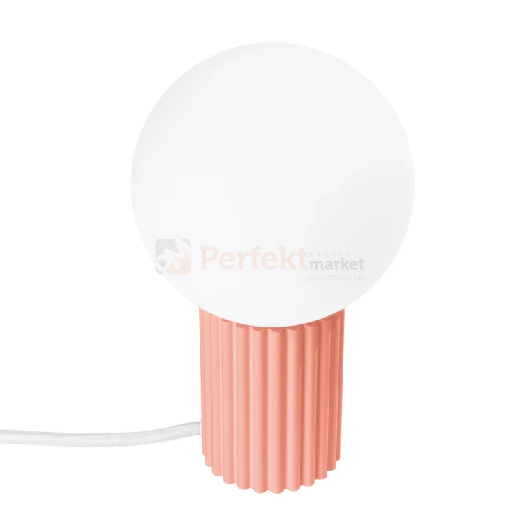 Lampa biurkowa Halo szklana kula design 1xG9 IP20 brzoskwiniowa perfektmarket (6).webp