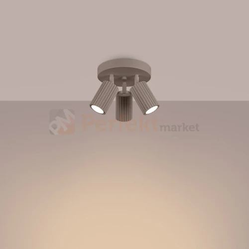 Sollux plafon Karbon 3xGU10 IP20 na kole taupe SL.1768 perfektmarket (7).webp