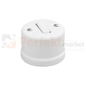 CERAMIC DESIGN łącznik krzyżowy natynkowy 10A 230V biały