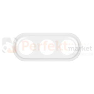 CERAMIC DESIGN ramka potrójna okrągła biała