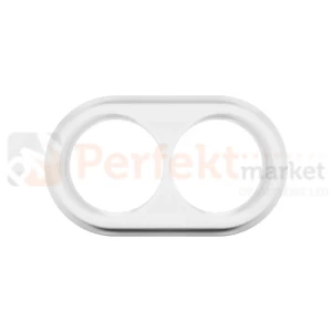 CERAMIC DESIGN ramka podwójna okrągła do osprzętu natynkowego biała