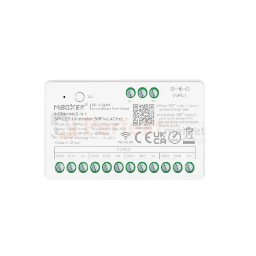 MiBoxer sterownik LED 4 kanałowy SPIW5-4 5w1 WiFi RF cyfrowy kontroler taśmy SPI perfektmarket.webp
