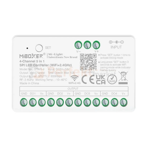 MiBoxer sterownik LED 4 kanałowy SPIW5-4 5w1 WiFi RF cyfrowy kontroler taśmy SPI perfektm (2).webp
