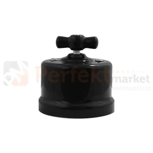 CERAMIC DESIGN łącznik krzyżowy natynkowy obrotowy 10A 230V czarny