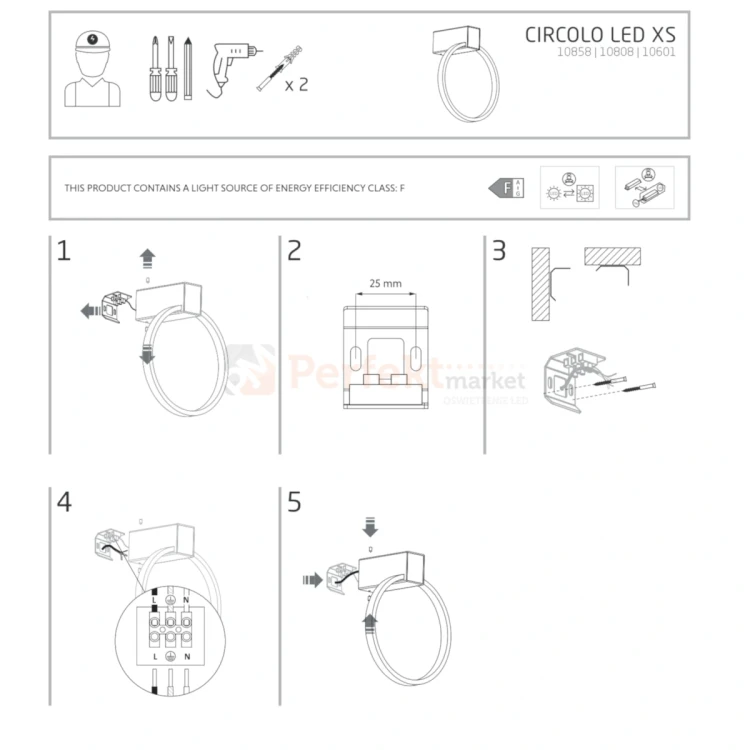Kinkiet LED CIRCOLO XS 3000K czarny Nowodvorski 10808 perfektmarket (2).webp