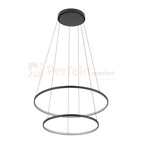 Lampa wisząca LED koła ringi CIRCOLO LED 60cm 45 cm czarna 3000K perfektmarket (9).webp